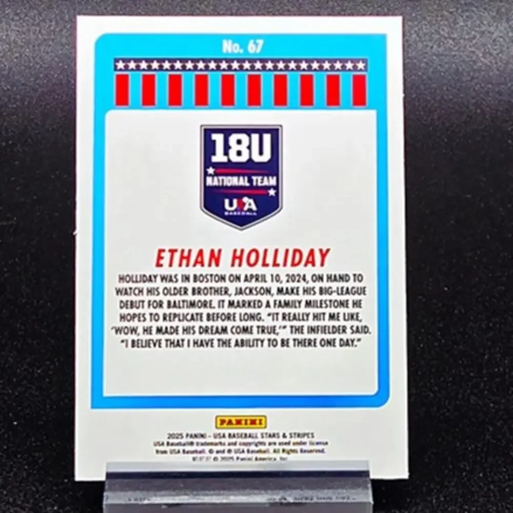 Ethan Holliday Crusade Red Ice National Team Foil Colorado Rockies Top Prospect